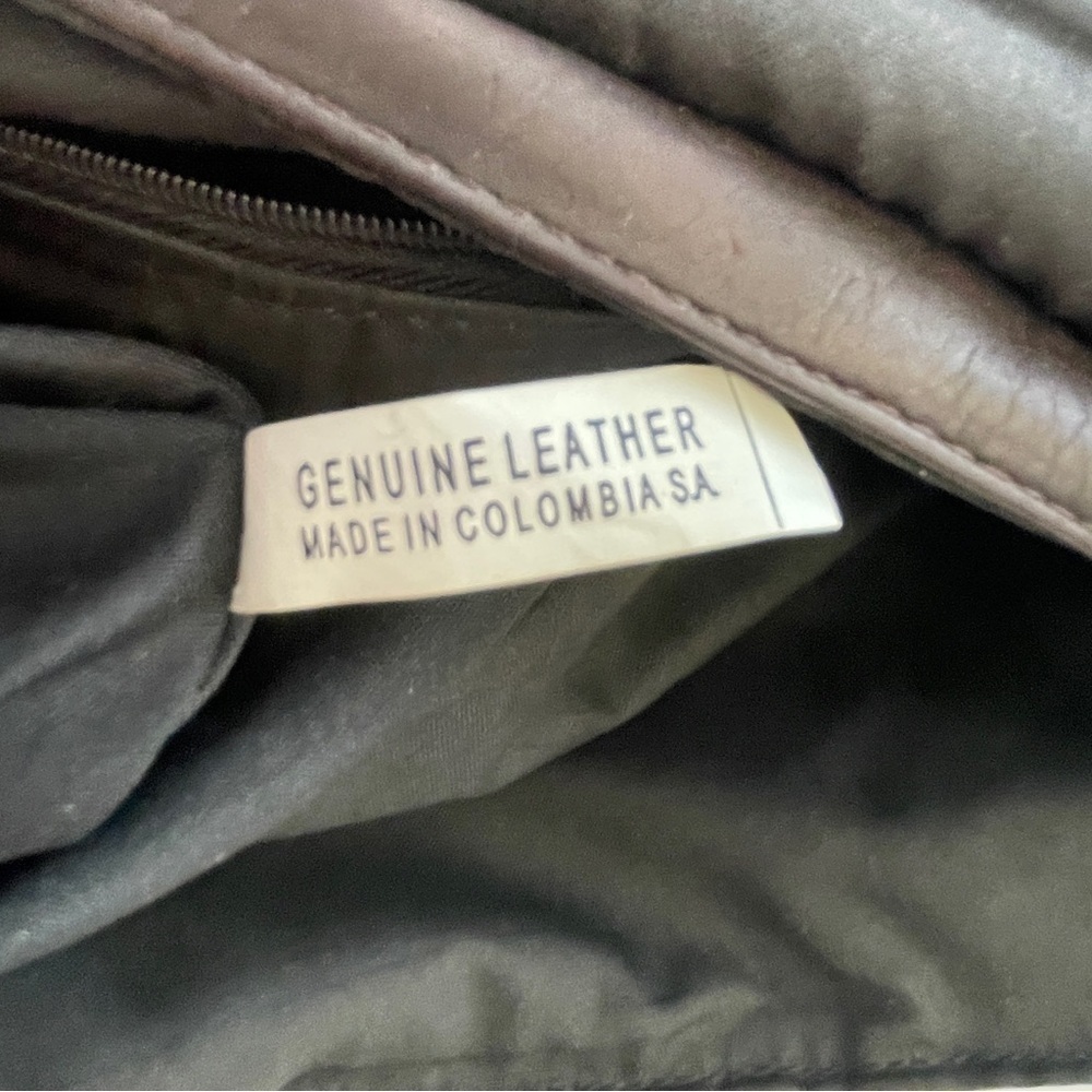 Leather Messenger Bag with Flap Closure - Picture 9 of 11